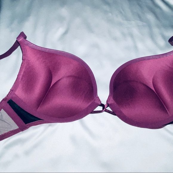 BOMBSHELL Add-2-Cups Push-Up Bra 32B Faux Leather - Picture 8 of 11